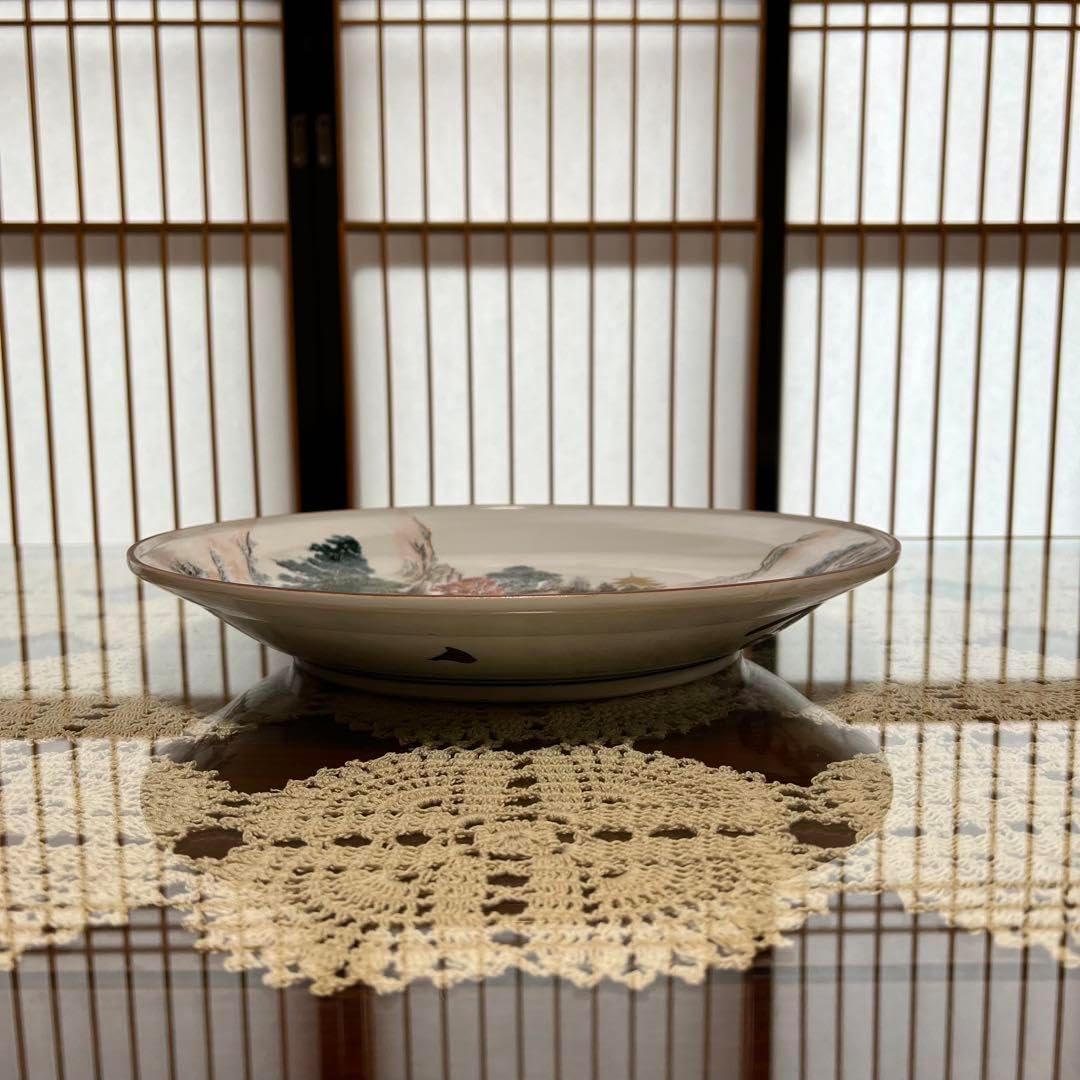 ボヘミアガラス 飾り皿 大皿 直径35cm ボヘミアンガラス ボヘミアン